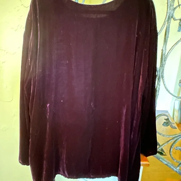 Kleen dark purple velvet top - Picture 7 of 8